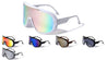Oversized Color Mirror Shield Wholesale Sunglasses