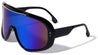 Oversized Color Mirror Shield Wholesale Sunglasses