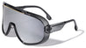 Oversized Color Mirror Shield Wholesale Sunglasses