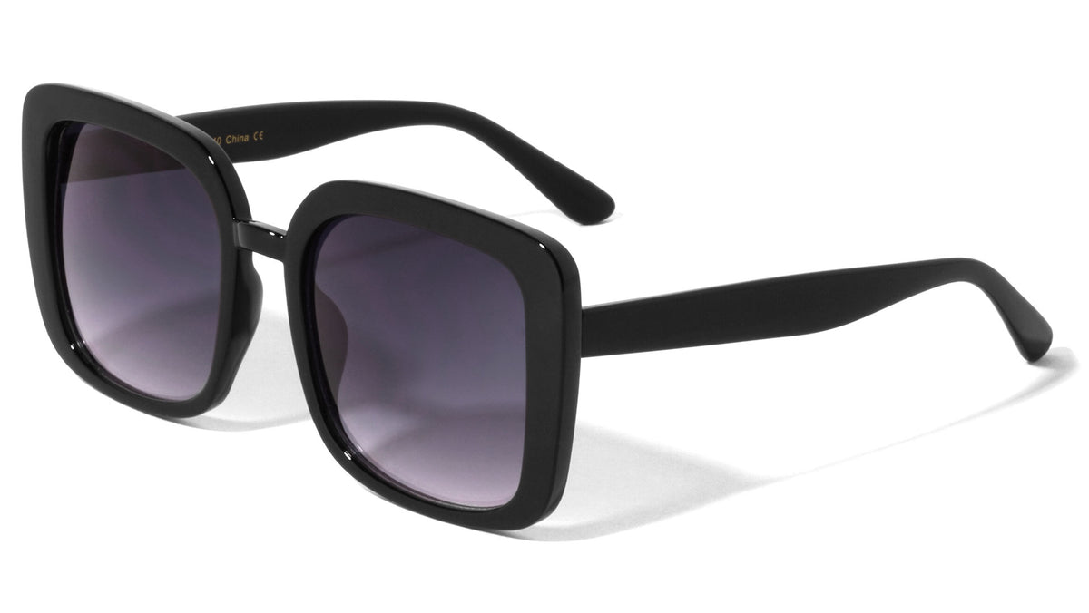 Black Squared Butterfly Wholesale Sunglasses