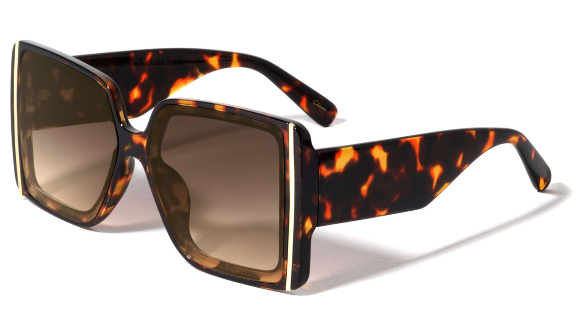 Squared Butterfly Thick Temple Wholesale Sunglasses