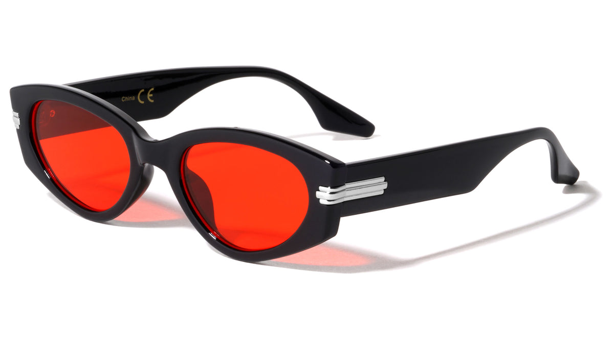Angular Cat Eye Three Bar Fashion Wholesale Sunglasses