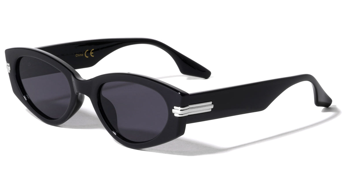 Angular Cat Eye Three Bar Fashion Wholesale Sunglasses