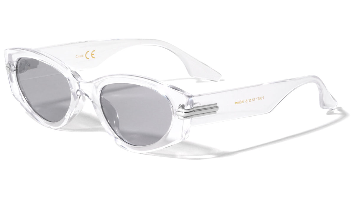 Angular Cat Eye Three Bar Fashion Wholesale Sunglasses
