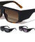 Thick Temple Rectangle Fashion Wholesale Sunglasses