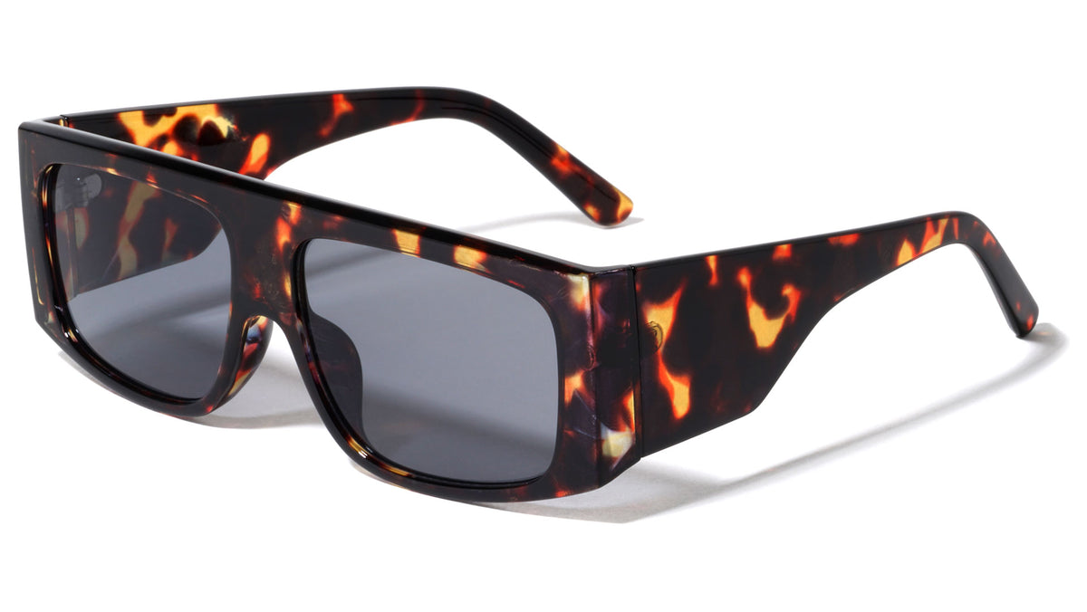 Thick Temple Rectangle Fashion Wholesale Sunglasses
