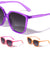 Crystal Color Thin Frame Plastic Cat Eye Fashion Wholesale Sunglasses