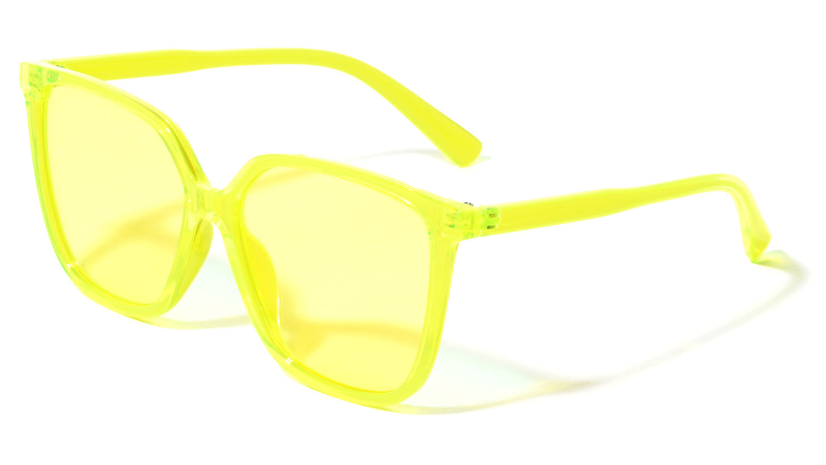 Crystal Color Thin Frame Plastic Cat Eye Fashion Wholesale Sunglasses