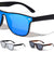 Horned One Piece Shield Retro Wholesale Sunglasses