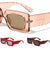 Retro Arrow Pattern Temple Rectangle Wholesale Sunglasses