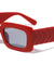 Retro Arrow Pattern Temple Rectangle Wholesale Sunglasses