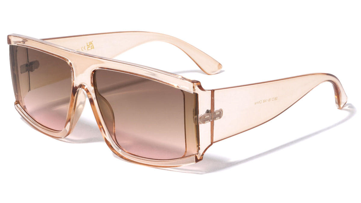 Flat Top Tapered Temple Fashion Rectangle Wholesale Sunglasses