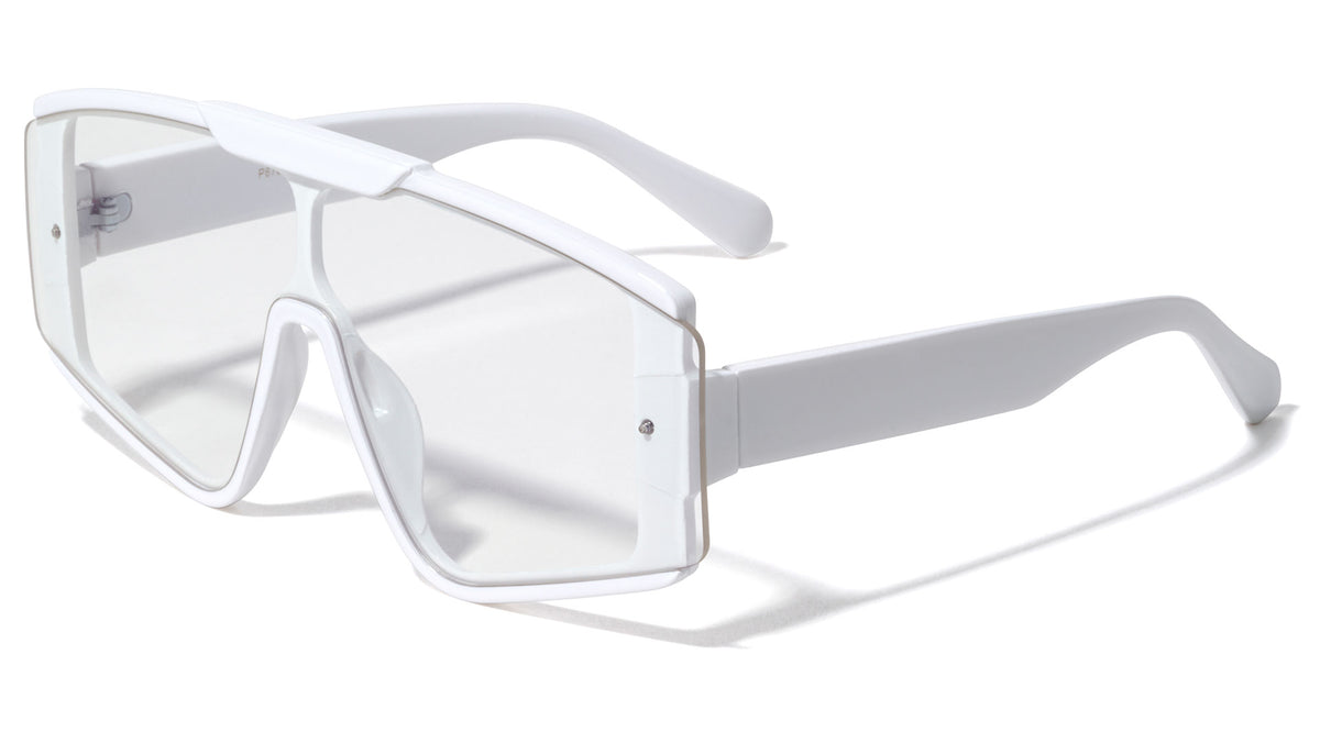 Semi Rimless One Piece Shield Lens Fashion Wholesale Sunglasses