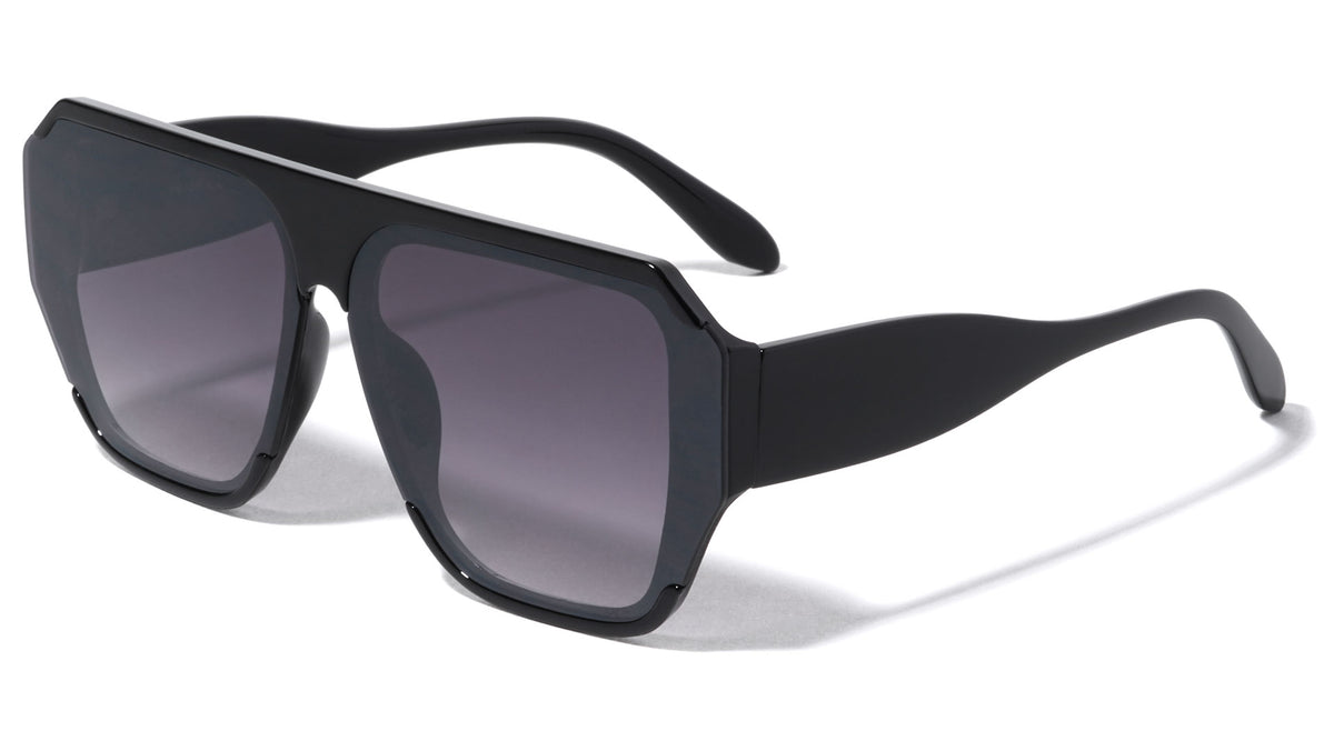 Flat Top Oversized Tapered Square Wholesale Sunglasses