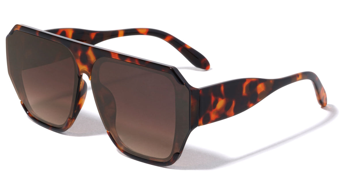 Flat Top Oversized Tapered Square Wholesale Sunglasses