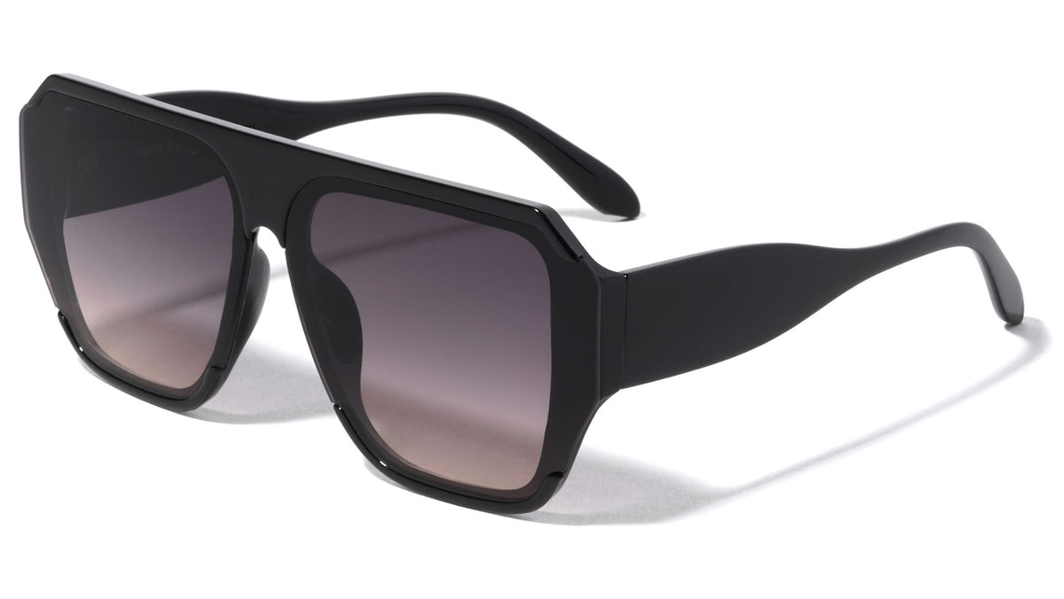 Flat Top Oversized Tapered Square Wholesale Sunglasses
