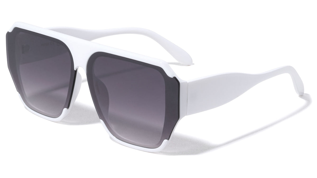 Flat Top Oversized Tapered Square Wholesale Sunglasses