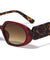 Tapered Thick Temple Wide Semi Oval Wholesale Sunglasses