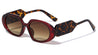 Tapered Thick Temple Wide Semi Oval Wholesale Sunglasses
