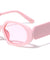 Tapered Thick Temple Wide Semi Oval Wholesale Sunglasses
