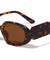 Tapered Thick Temple Wide Semi Oval Wholesale Sunglasses