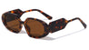 Tapered Thick Temple Wide Semi Oval Wholesale Sunglasses