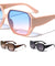 Side Lens Frame Shield Tapered Temple Geometric Wholesale Sunglasses