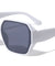 Side Lens Frame Shield Tapered Temple Geometric Wholesale Sunglasses