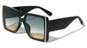 Side Metal Bar Arrow Temple Pattern Oversized Butterfly Wholesale Sunglasses