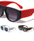 Rhombus Temple Pattern Flat Top D Frame Wholesale Sunglasses