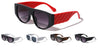 Rhombus Temple Pattern Flat Top D Frame Wholesale Sunglasses