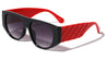 Rhombus Temple Pattern Flat Top D Frame Wholesale Sunglasses