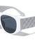 Rhombus Temple Pattern Flat Top D Frame Wholesale Sunglasses