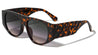 Rhombus Temple Pattern Flat Top D Frame Wholesale Sunglasses