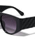 Rhombus Temple Pattern Flat Top D Frame Wholesale Sunglasses