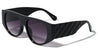 Rhombus Temple Pattern Flat Top D Frame Wholesale Sunglasses