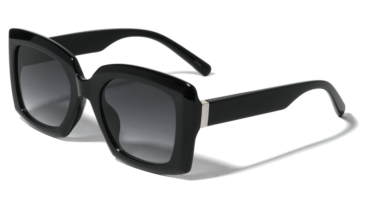 Tapered Temple Fashion Squared Butterfly Wholesale Sunglasses