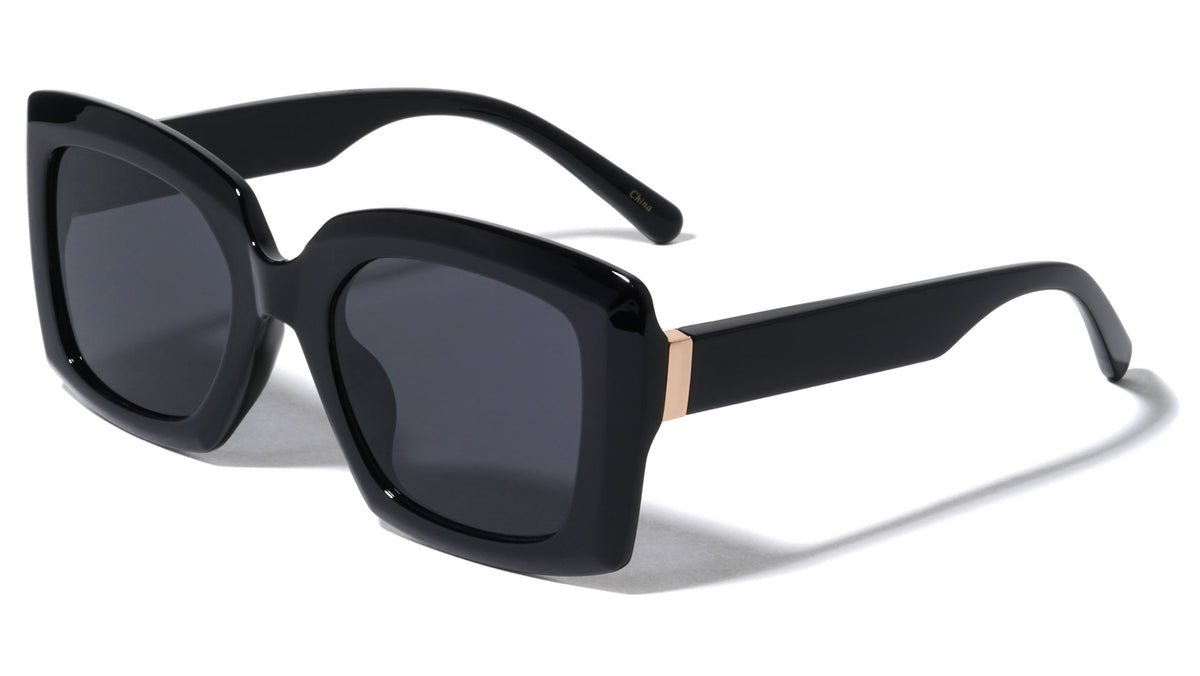 Tapered Temple Fashion Squared Butterfly Wholesale Sunglasses