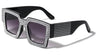 Faux Rhinestone Oversized Square Wholesale Sunglasses