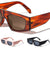 Flat Top Wide Temple Geometric Rectangle Wholesale Sunglasses
