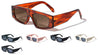 Flat Top Wide Temple Geometric Rectangle Wholesale Sunglasses
