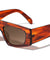 Flat Top Wide Temple Geometric Rectangle Wholesale Sunglasses