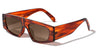 Flat Top Wide Temple Geometric Rectangle Wholesale Sunglasses