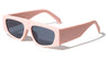 Flat Top Wide Temple Geometric Rectangle Wholesale Sunglasses