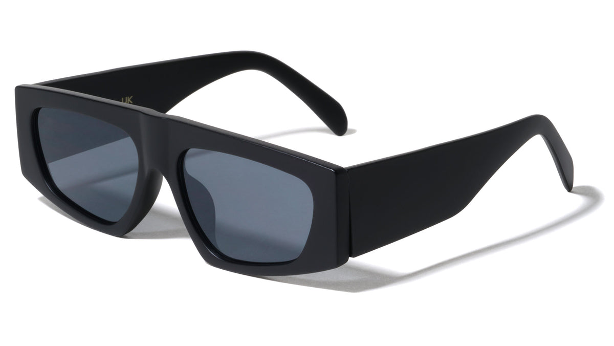 Flat Top Wide Temple Geometric Rectangle Wholesale Sunglasses