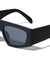 Flat Top Wide Temple Geometric Rectangle Wholesale Sunglasses