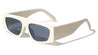 Flat Top Wide Temple Geometric Rectangle Wholesale Sunglasses