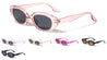 Crystal Color Frame Retro Oval Wholesale Sunglasses