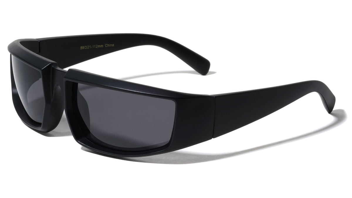 Wide Rectangle Geometric Wrap Around Wholesale Sunglasses