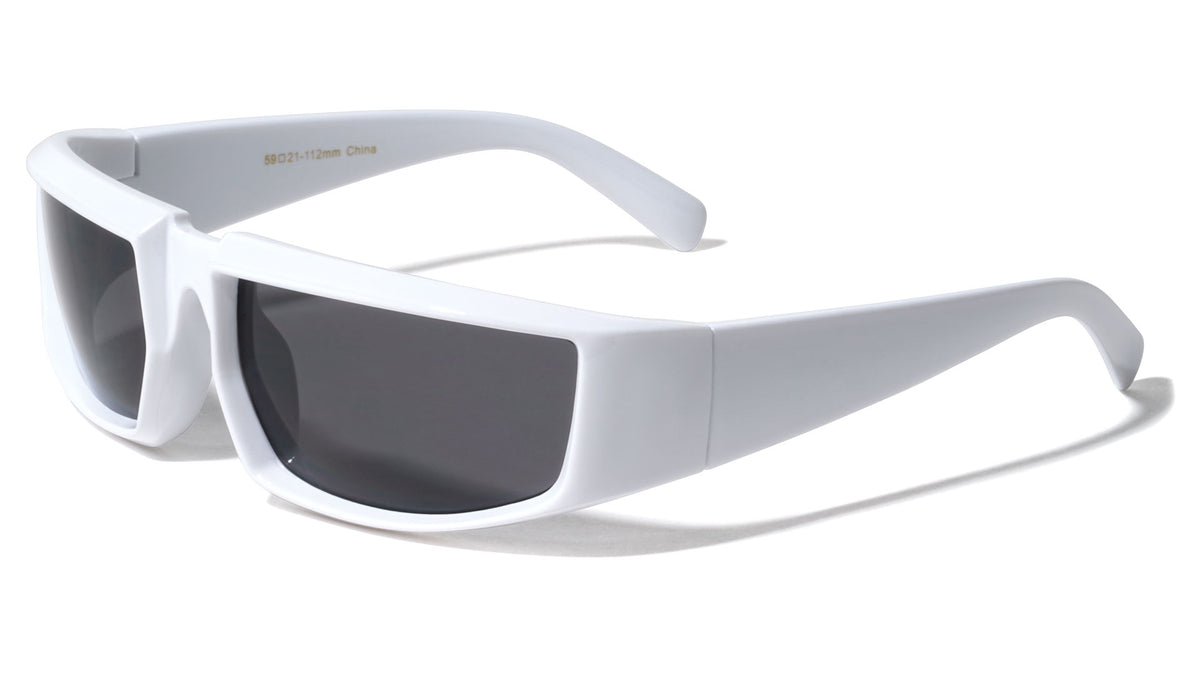 Wide Rectangle Geometric Wrap Around Wholesale Sunglasses